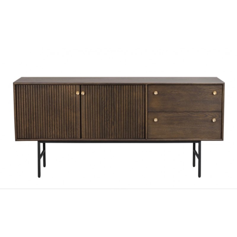 ROWICO Clearbrook sideboard 160 brown oak/black metal